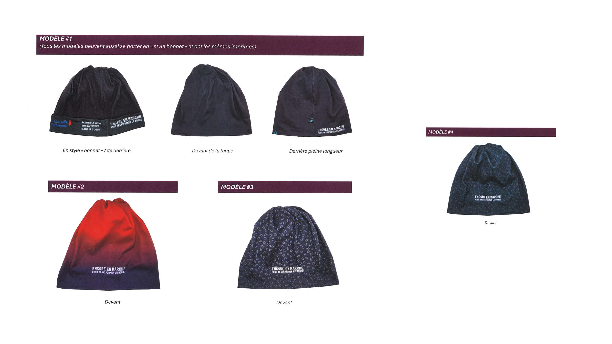 Lancement de la vente de tuques 5 en I en support à la marche mondiale des femmes